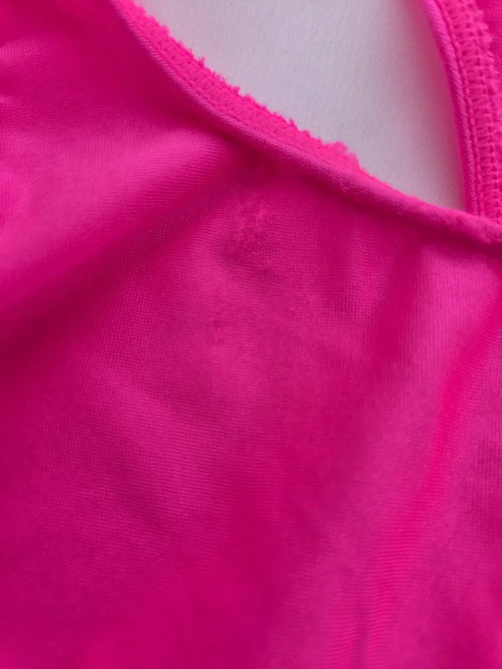 Vintage 80s Neon Pink High Cut Thong Bodysuit – Electric Retro S/M - Picture 4 of 5